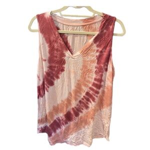 Maurice’s 24/7 V Neck Round Hem Tank Tie Dye